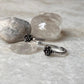 Feminine floral toe ring in oxidized 925 silver  
