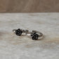Vintage rose design toe ring in pure silver  