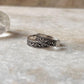Handcrafted tribal toe ring with leaf motif in silver  
