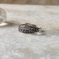Tribal leaf dot toe ring in pure 925 sterling silver  