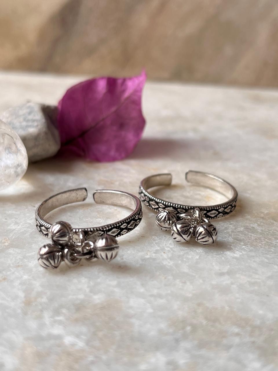 925 Sterling Silver Ghungroo Thumb Toe Ring – Tarakaya Silver