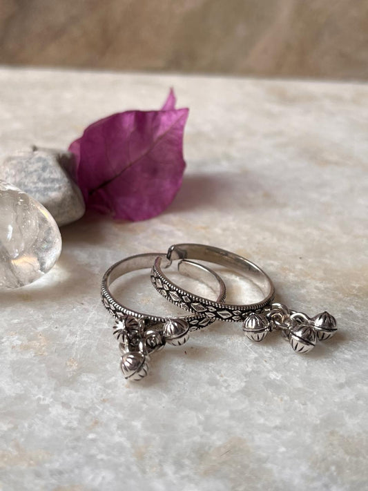 Ghungroo Thumb Pure 925 Sterling Silver Toe Ring