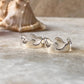 Minimalist wavy toe ring in 925 silver
