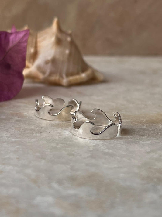 Wavy Pure 925 Sterling Silver Toe Ring