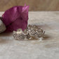 Boho floral toe ring in 925 sterling silver