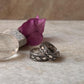 Oxidized sterling silver toe ring with rawa work  