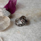 Pure silver toe ring with antique rawa design