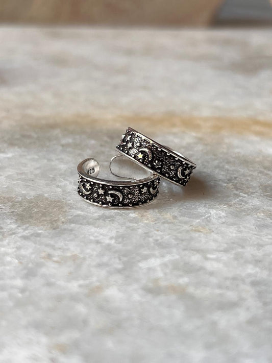 Chand Sitare Pure 925 Sterling Silver Toe Ring