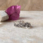 925 silver toe ring with blooming rose pattern