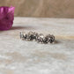 Handcrafted rose motif toe ring in pure silver
