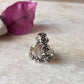 Roses band toe ring in pure 925 sterling silver  