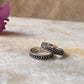 V engraved pure 925 sterling silver toe ring  