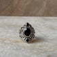 Black Onyx Victorian Statement 925 Sterling Silver Ring