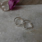 V hammered thumb toe ring in 925 sterling silver  