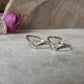 Hammered silver toe ring with V shape design  