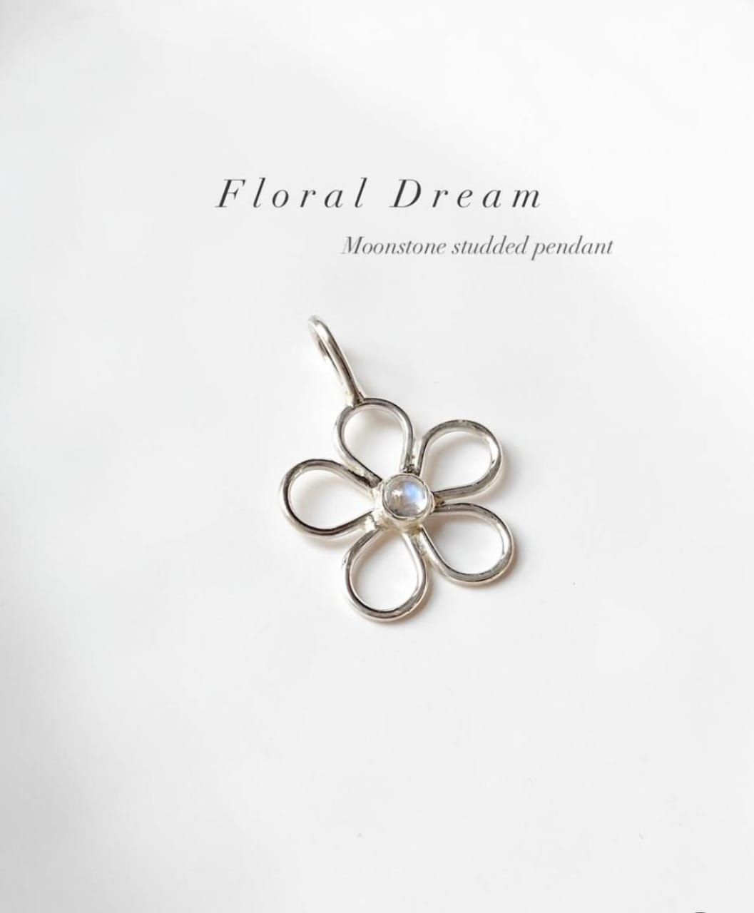 Moonstone Floral Dream 925 Sterling Silver Pendant