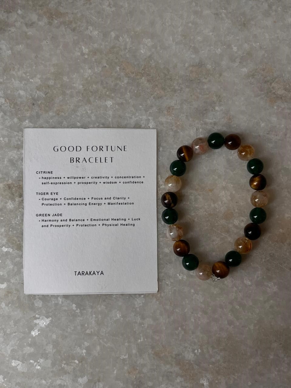 Intention- I Deserve Good Fortune 8MM Natural Crystal Bracelet