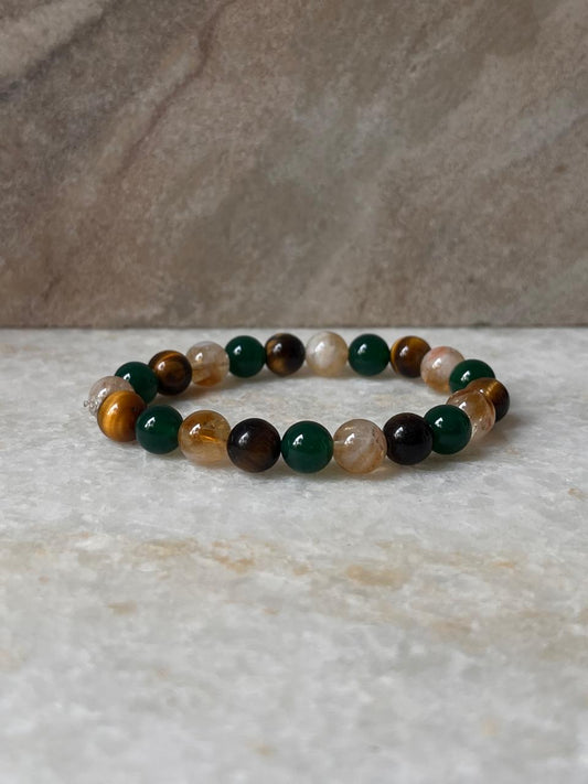 Intention- I Deserve Good Fortune 8MM Natural Crystal Bracelet