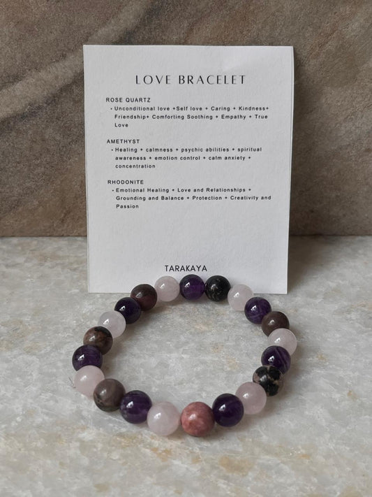 Intention- I Deserve All The Love 8MM Natural Crystal Bracelet