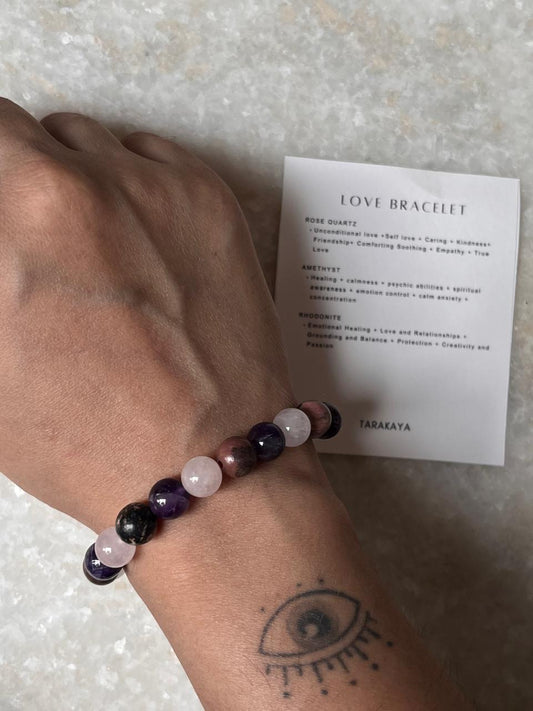 Intention- I Deserve All The Love 8MM Natural Crystal Bracelet