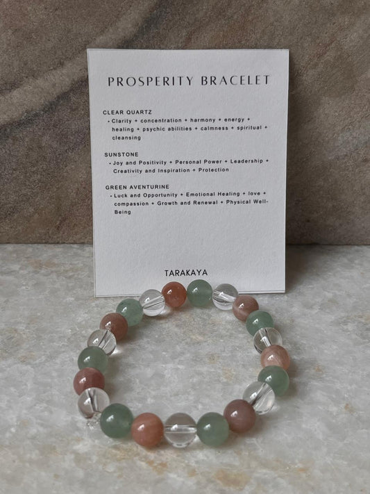 Intention- I Deserve Prosperity 8MM Natural Crystal Bracelet