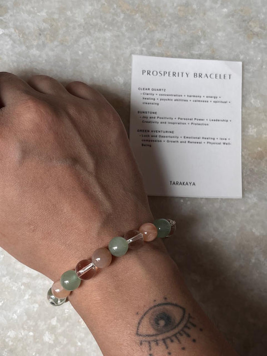 Intention- I Deserve Prosperity 8MM Natural Crystal Bracelet