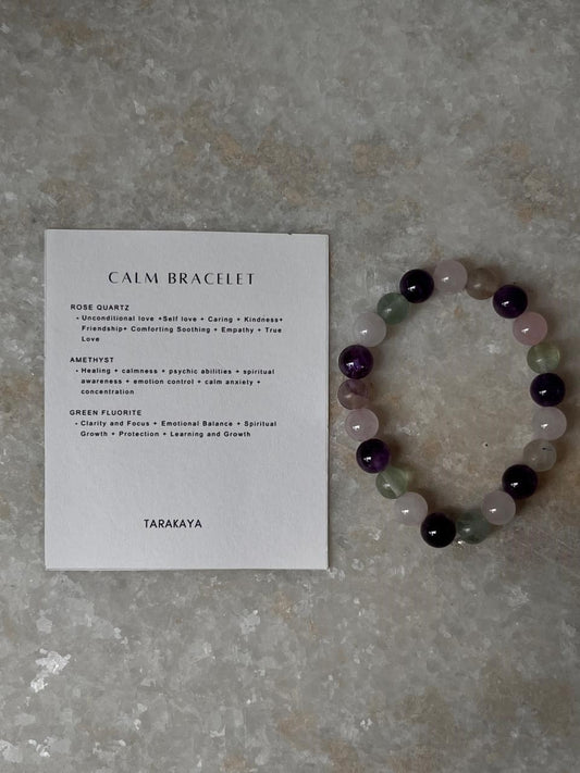 Intention- Need Calmness 8MM Natural Crystal Bracelet