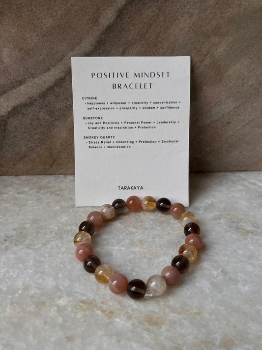 Intention- I Need Positive Mindset 8MM Natural Crystal Bracelet