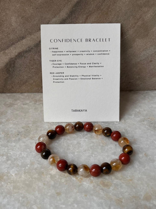Intention- Confidence 8MM Natural Crystal Bracelet