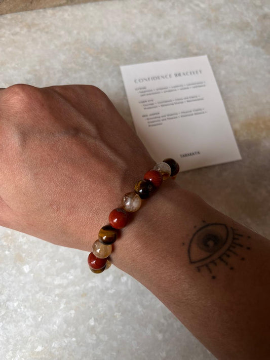 Intention- Confidence 8MM Natural Crystal Bracelet