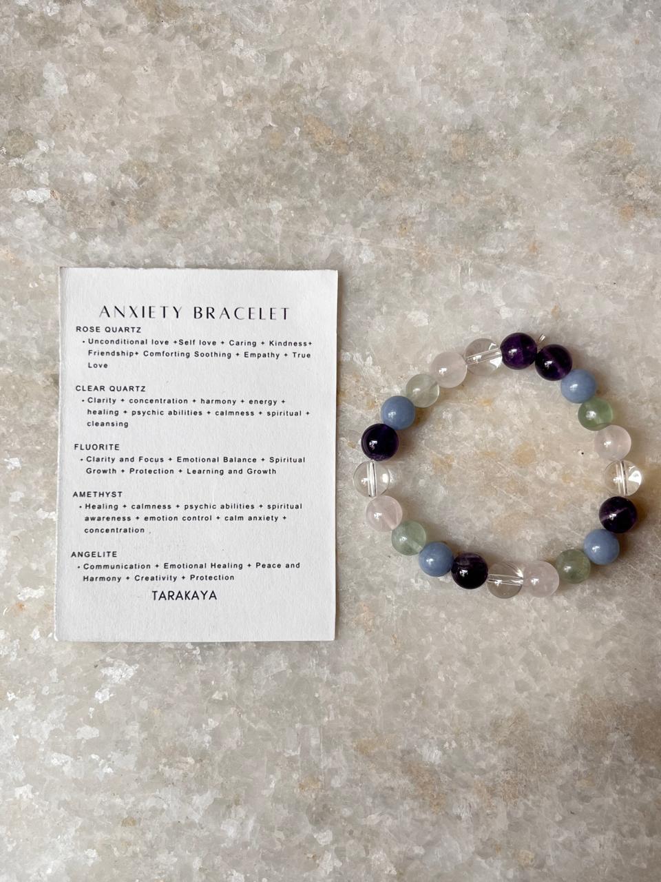 Intention- Anxiety 8MM Natural Crystal Bracelet