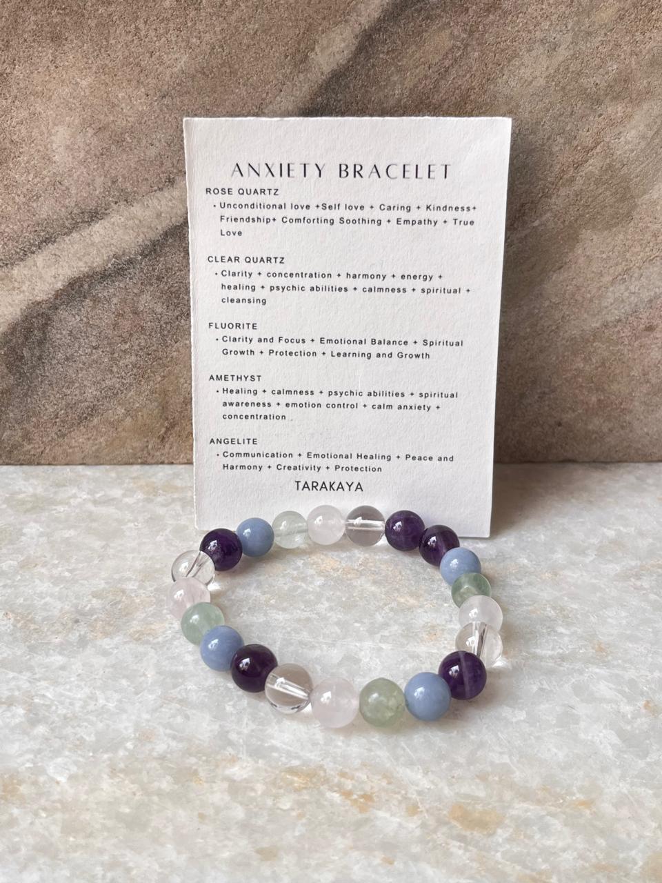 Intention- Anxiety 8MM Natural Crystal Bracelet