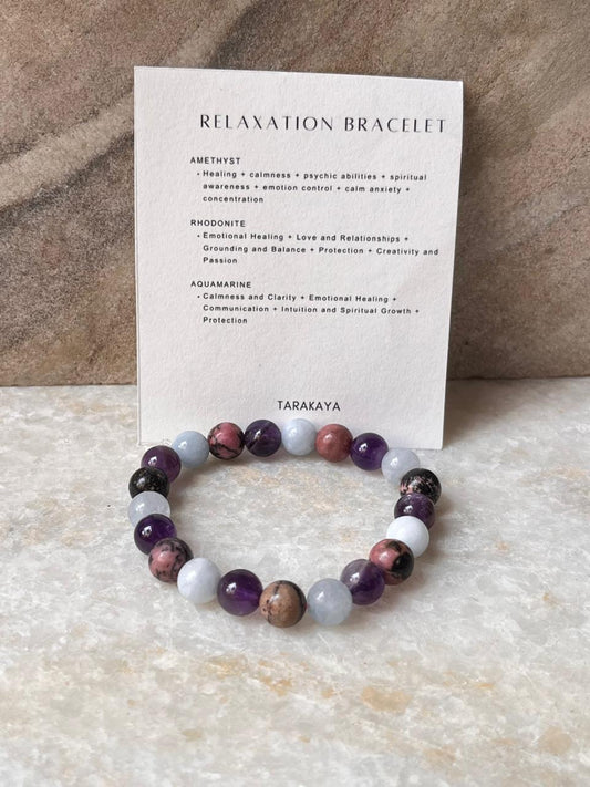 Intention- Relaxation 8MM Natural Crystal Bracelet