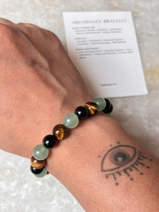 Intention- Abundance Money Magnet 8MM Natural Crystal Bracelet