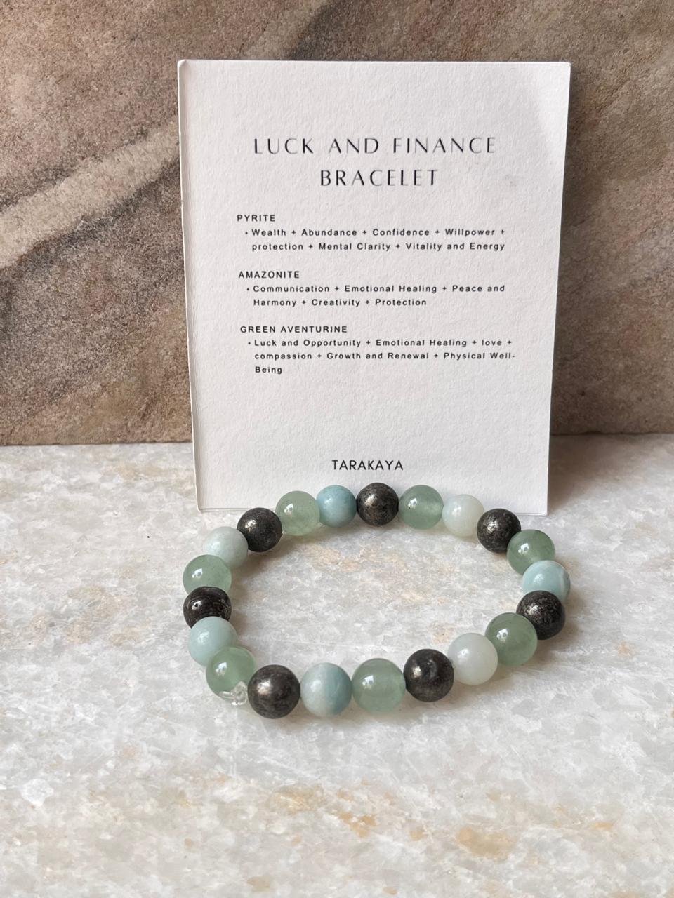 Intention- Luck And Finance Money Magnet 8MM Natural Crystal Bracelet