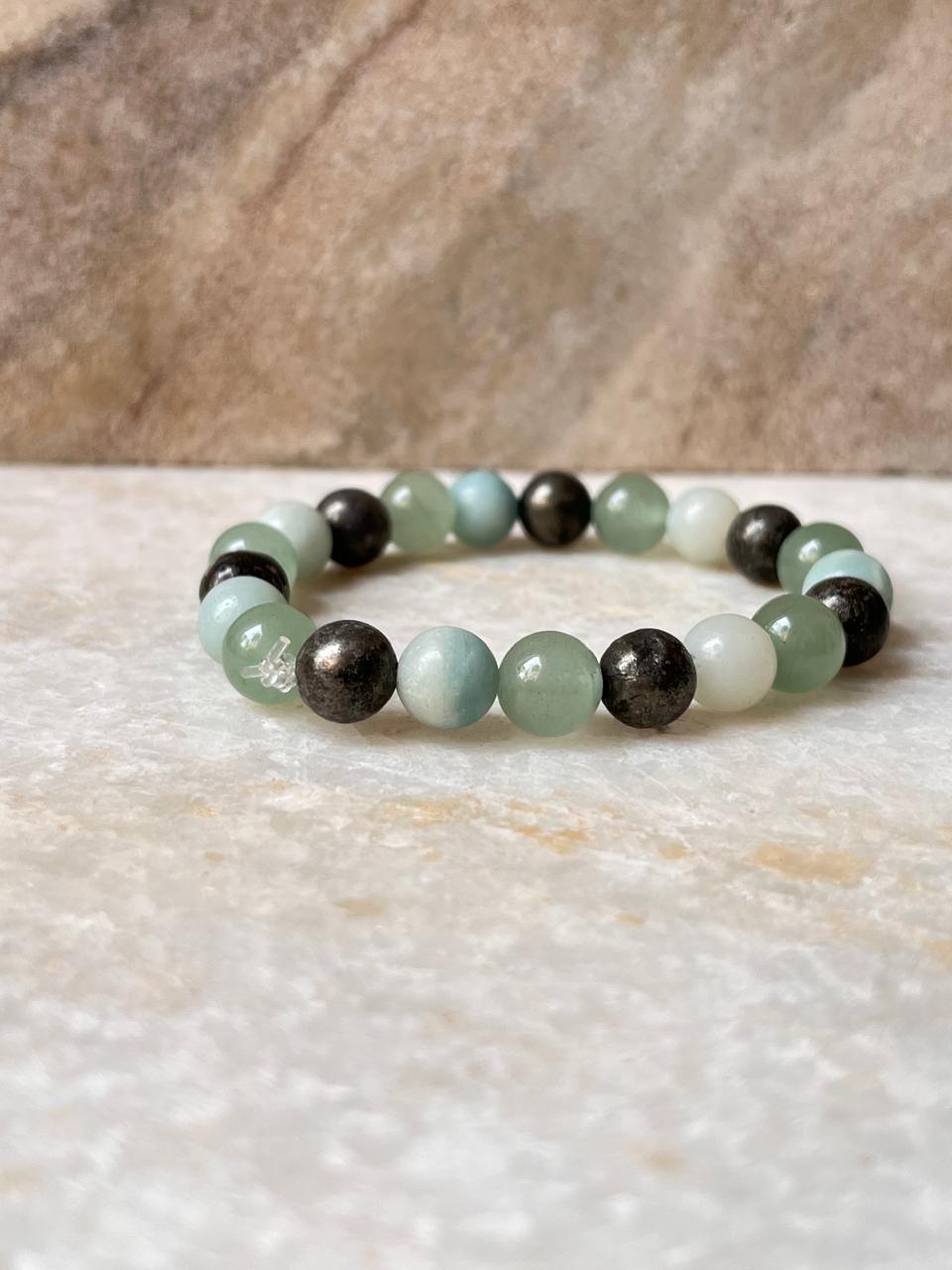 Intention- Luck And Finance Money Magnet 8MM Natural Crystal Bracelet
