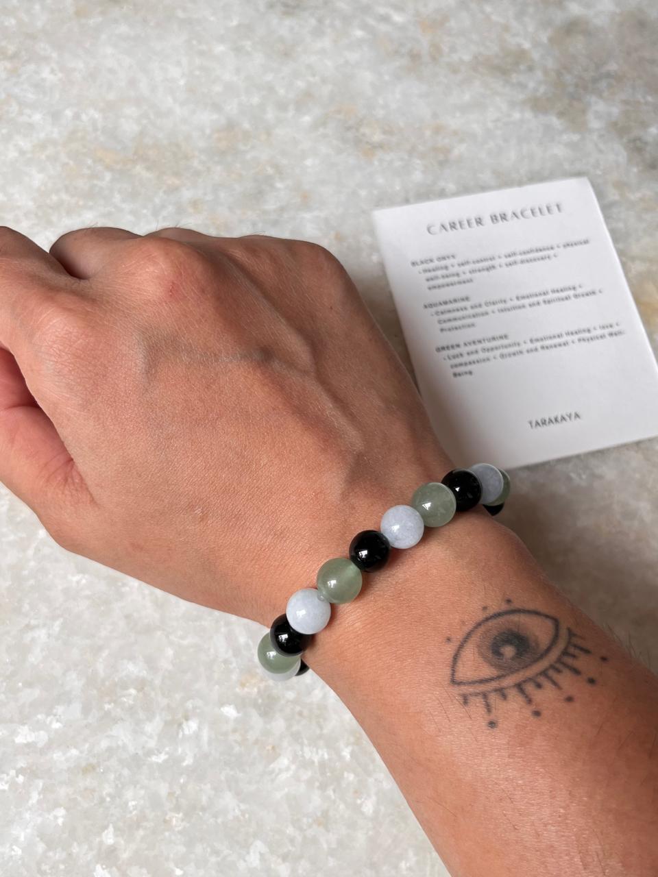 Intention- I Deserve A Good Career 8MM Natural Crystal Bracelet