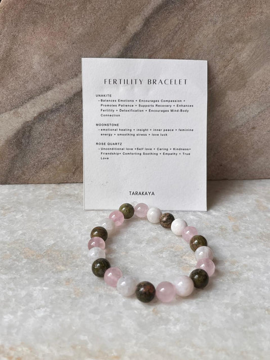 Intention- Improve Fertility 8MM Natural Crystal Bracelet