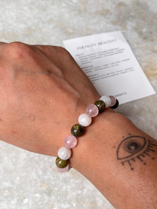 Intention- Improve Fertility 8MM Natural Crystal Bracelet