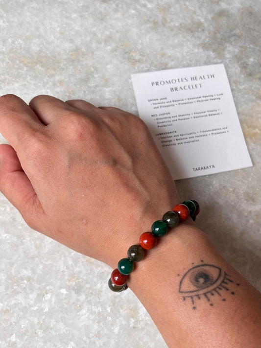 Intention- I Deserve Good Health 8MM Natural Crystal Bracelet