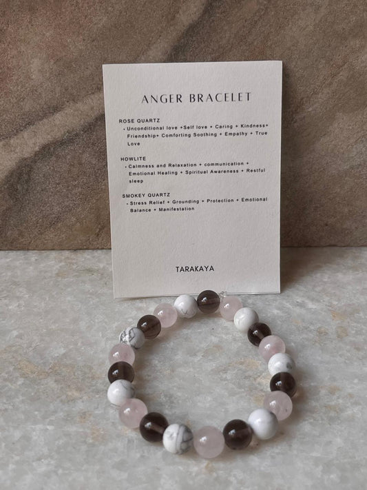 Intention- Calm My Anger Issues -Relax  8MM Natural Crystal Bracelet