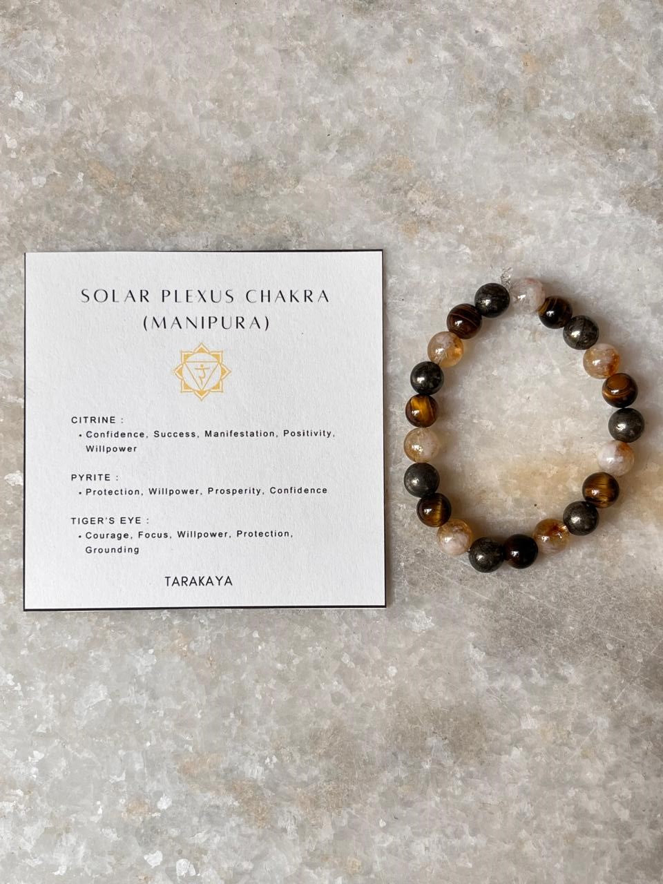 Heal My Solar Plexus Chakra (Manipura) 8mm Natural Crystal Bracelet