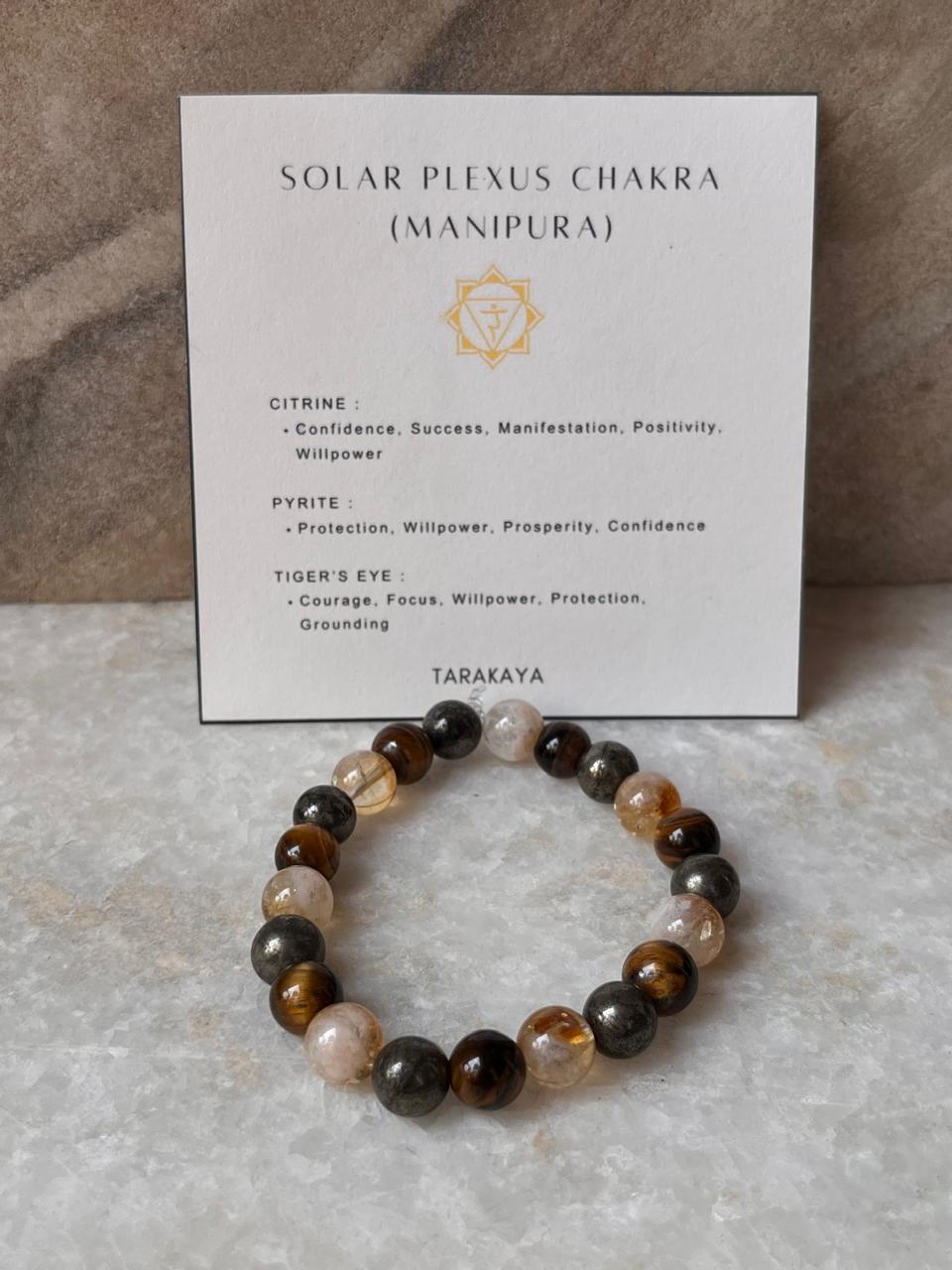 Heal My Solar Plexus Chakra (Manipura) 8mm Natural Crystal Bracelet