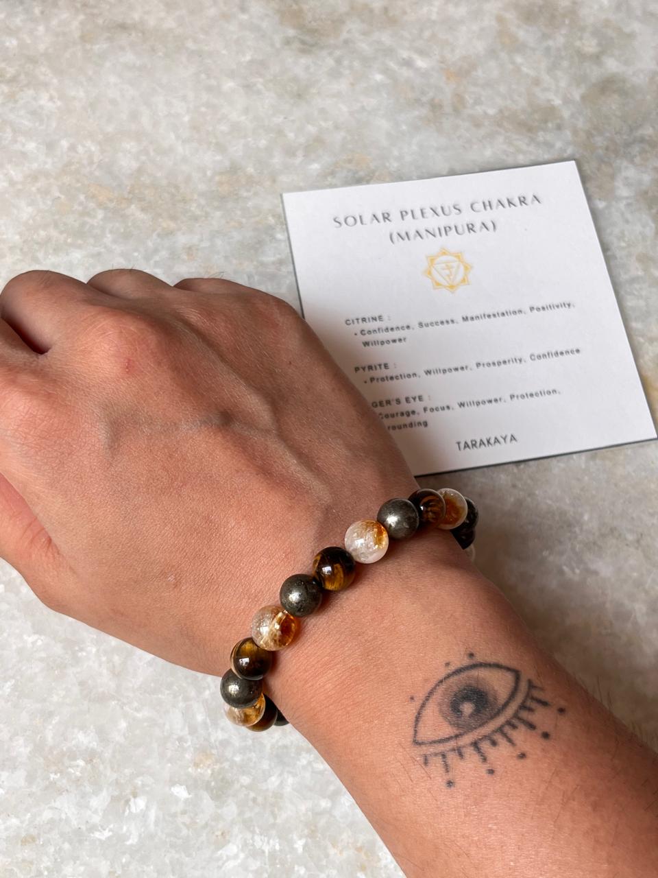 Heal My Solar Plexus Chakra (Manipura) 8mm Natural Crystal Bracelet