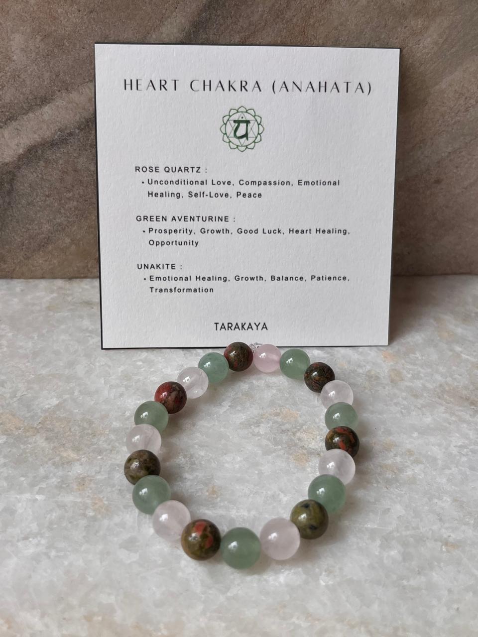 Heal My Heart Chakra (Anahata) 8mm Natural Crystal Bracelet