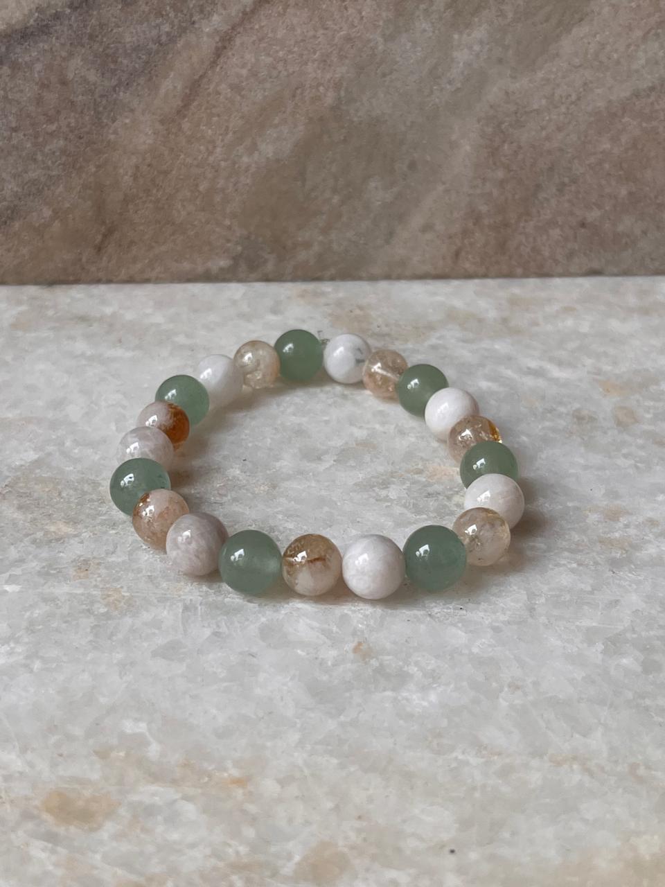 Intention- I Deserve Good Lucks 8MM Natural Crystal Bracelet