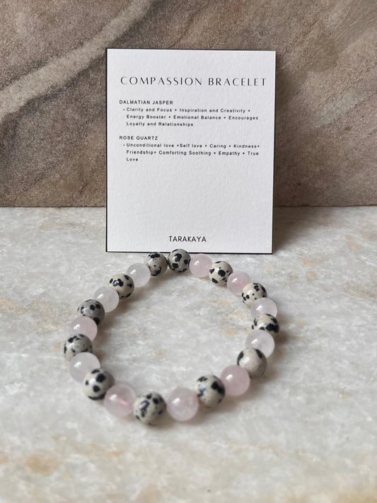 Intention- I Deserve Compassion 8MM Natural Crystal Bracelet