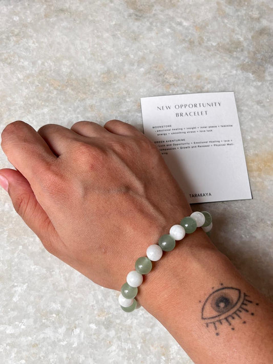 Intention- I Want New Opportunity 8MM Natural Crystal Bracelet