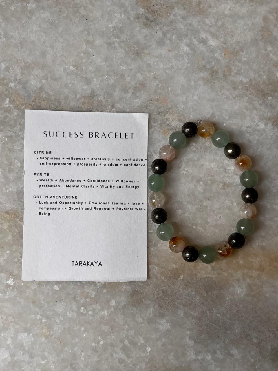 Intention- I Deserve Success & Money 8MM Natural Crystal Bracelet