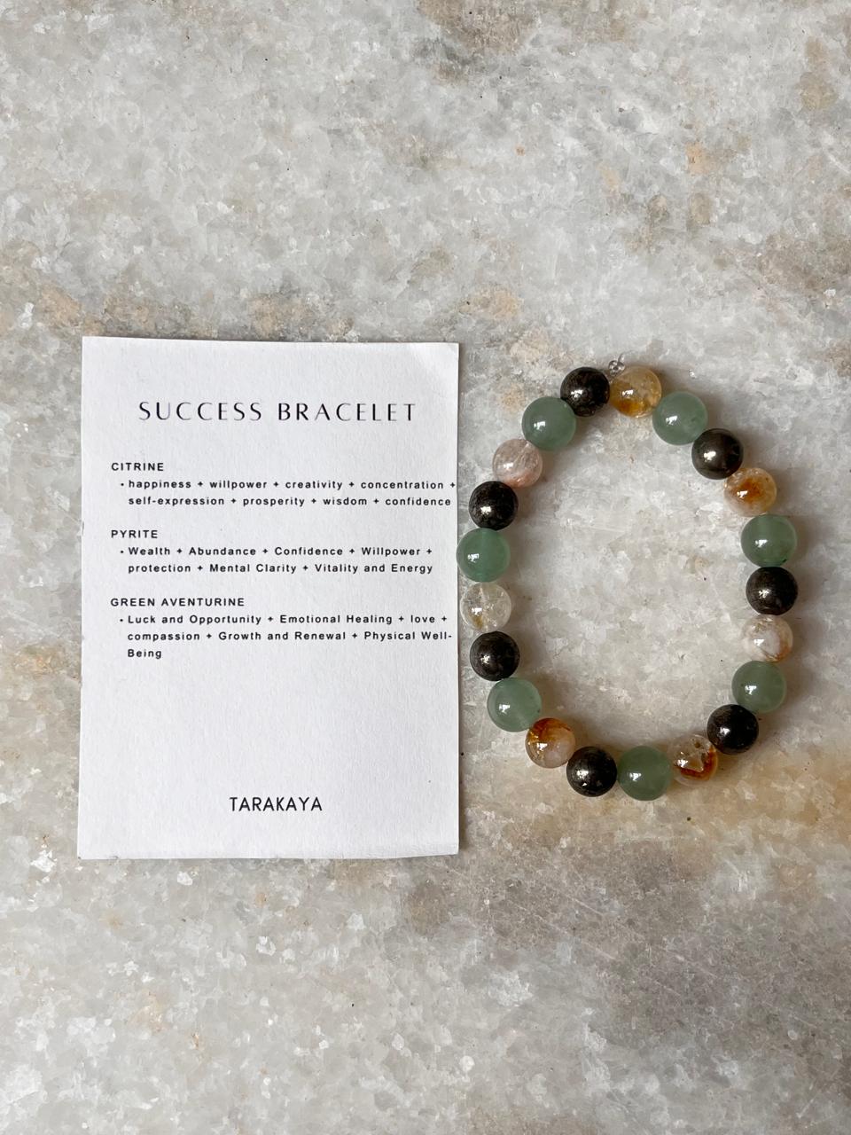 Intention- I Deserve Success & Money 8MM Natural Crystal Bracelet